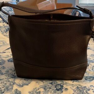 Coach Dark Brown Leather Shoulder Bag